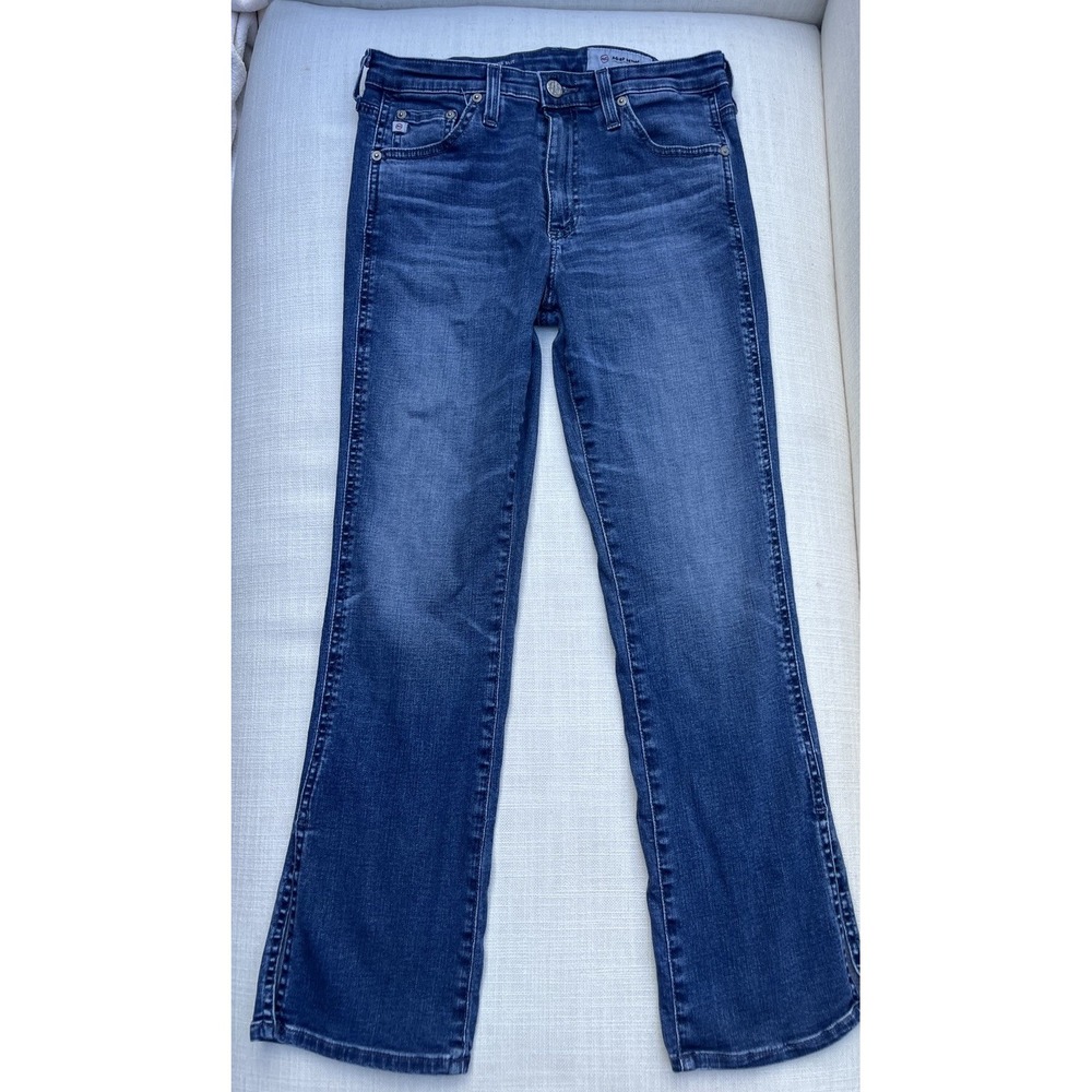 AG Adriano Goldschmied Jeans Women 27R Jodi Crop Side Slit High Rise Med Wash